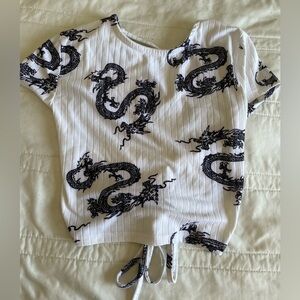 Dragon print crop top